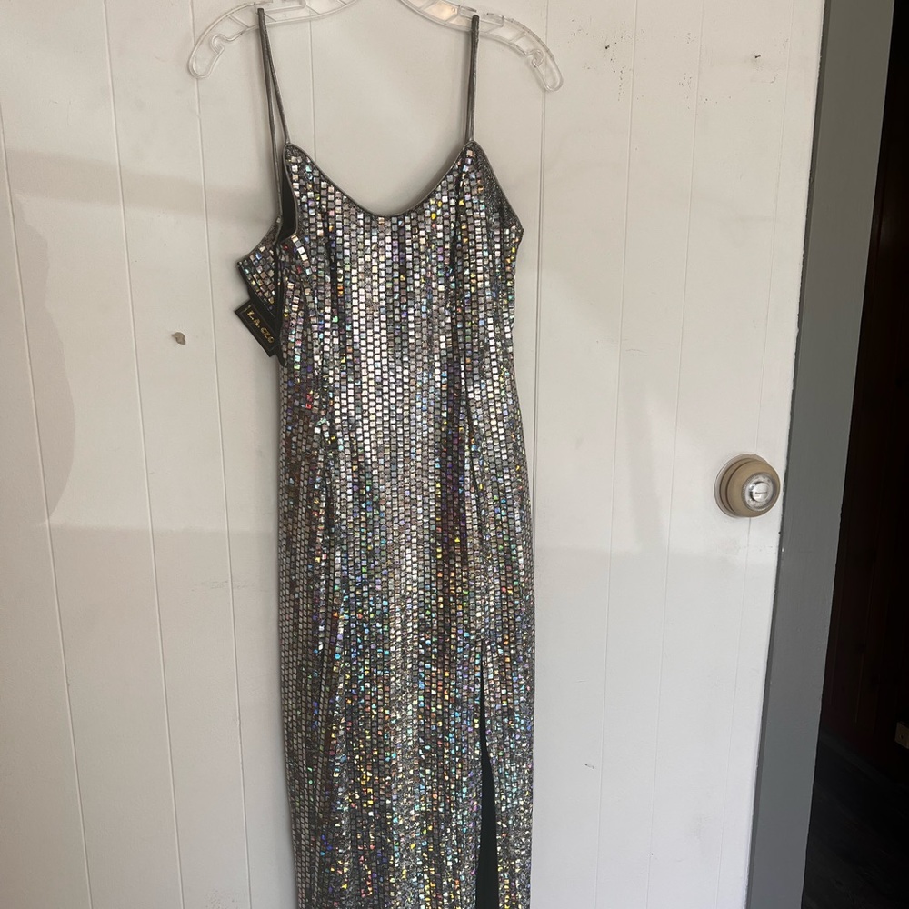 L.A glo sequin gown